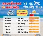 Khuyến mại khứ hồi vé hè + trung thu