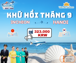 Vé khuyến mại cực kì ưu đãi khứ hồi tháng 9